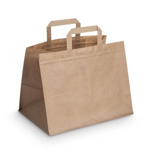 SACS PAPIER AVEC POIGNEES Couleur KRAFT ou BLANC