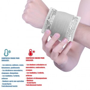 Poche de gel chaud / froid poignet - Compresse glace