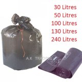 Sac poubelle 30 litres noirs à liens classiques ( rouleau de 35 sacs ) 40 microns