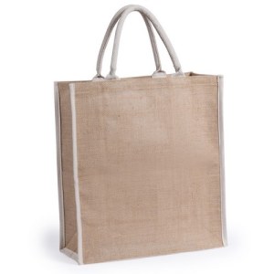 Sac Shopping "Solux" en Jute/Coton - Objet publicitaire AVEC ou SANS logo - Cadeau clie...