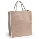 Sac Shopping "Solux" en Jute/Coton - Objet publicitaire AVEC ou SANS logo - Cadeau clie...