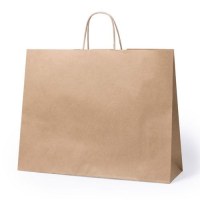 Sac Shopping "Tobin" en Papier Kraft - Objet publicitaire AVEC ou SANS logo - Cadeau cl...
