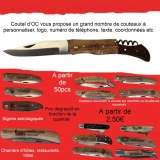 LOT DE COUTEAUX A PERSONNALISER A LA DEMANDE