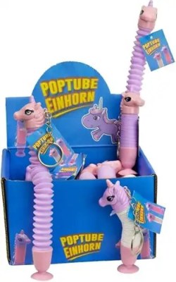 Vente en gros Porte-clés extensible Licorne Poptube 19 cm – Grossiste jouets sensoriels...