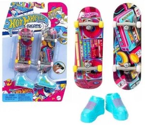 Vente en gros Hot Wheels Skate – Finger Skateboard Rétro + Chaussures (Lot de 2) 14 x...