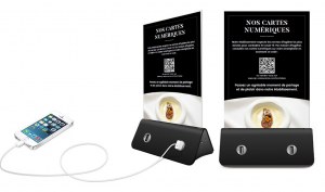 Chevalet A5 avec chargeur USB Restaurant, Bar, Hotel