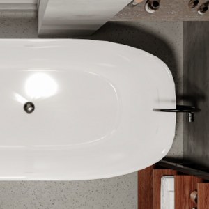 Baignoire céramique/marbre coulé - Stellameubles