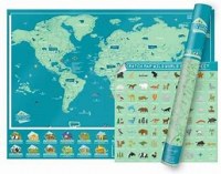 Carte du monde à gratter edition monde sauvage