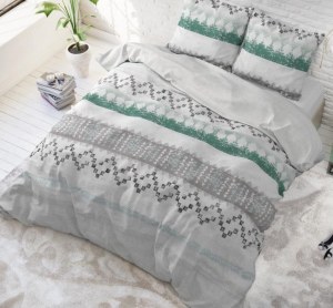 "Scally" Set 2/3 pcs Parure de Lit Coton Mélangé Housse de Couette+Taie d'Oreiller