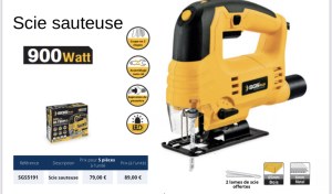Scie sauteuse 900 avec 2 lames bois