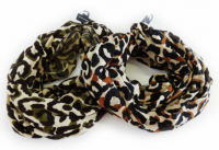 100 pièces imprimé léopard foulards en boucle