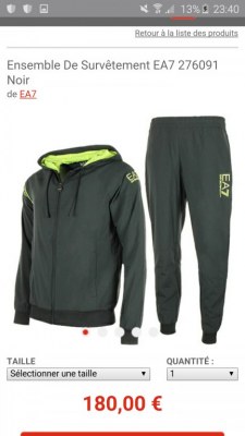 Survetement ea7 collection 2015