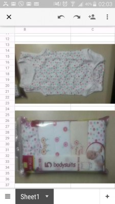 Lot body bébé à 0,30€