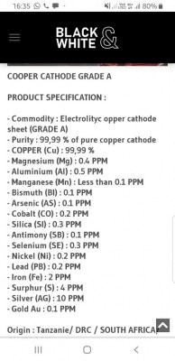 CUIVRE CATHODE & ALUMINIUM