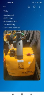 Lot chariots élévateurs et autre