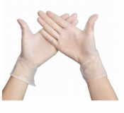 Gants vinyle non poudrés transparents