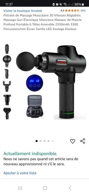 Lot de pistolet de massage