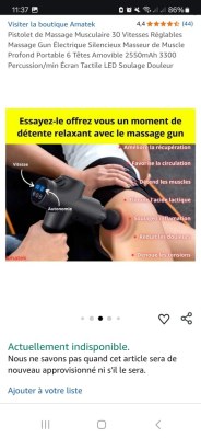 Lot de pistolet de massage