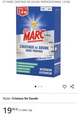 Cristaux de soude professionnels gros travaux