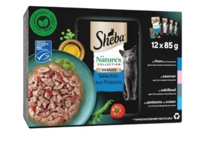 SHEBA NATURES COLLECTION EN SAUCE SELECTION AUX POISSONS 12X85G