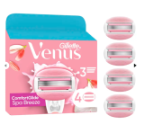 Gillette Venus Comfortglide Spa Breeze – Lot de 4 Lames de Rechange pour Rasoir Femme
