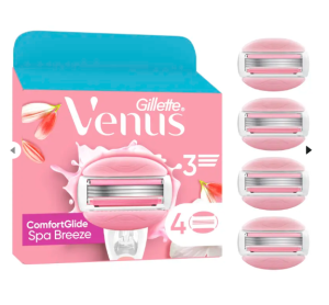 Gillette Venus Comfortglide Spa Breeze – Lot de 4 Lames de Rechange pour Rasoir Femme