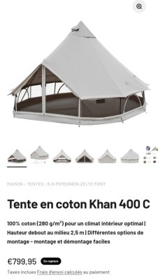 Lot de 6 tipi neuf dans leurs emballages d'origine