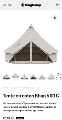 Lot de 6 tipi neuf dans leurs emballages d'origine