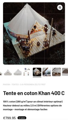 Lot de 6 tipi neuf dans leurs emballages d'origine