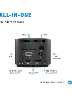 Lot complet de 130 stations d’accueil HP Thunderbolt Dock 120W G2