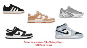 Lot de chaussures sneakers neuves -60€