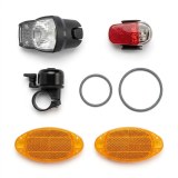 Lot de 500 kits sécurité vélo Spanninga neufs (éclairages, sonnette, catadioptres)