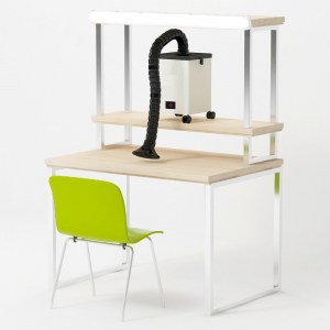 Extracteur de fumée de soudure /soudage, mobile 70W 180 m³/h, filtration 99,9% avec 3...