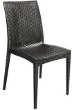 Chaise polypropylene de colouers, rotin faux
