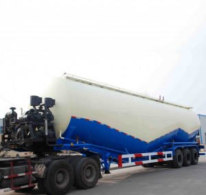 Semi-remorque bulk ciment transport 73 mètre cube ciment cargo remorque ciment en poudre