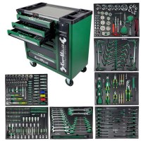 SERVANTE D'ATELIER + CLÉ DYNAMO KRAFTMULLER KM-8/7 V3 KINGSIZE 309 OUTILS - 7 TIRO...