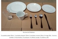 Service de table avec verres et couverts