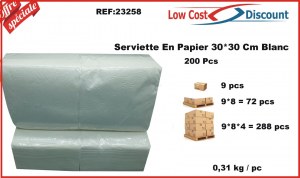 Goblet en plastique 7oz 100 pcs ET Serviette en papier 3030cm blanc