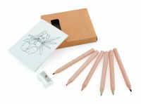 Set Crayons de couleur et Taille crayon Figgy - Objet publicitaire AVEC ou SANS logo -...