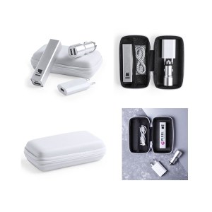 Set Power Bank Tilmix en Aluminium - Objet publicitaire AVEC ou SANS logo - Cadeau clie...