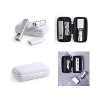 Set Power Bank Tilmix en Aluminium - Objet publicitaire AVEC ou SANS logo - Cadeau clie...