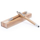 Set Stylo Heleon en Bambou - Objet publicitaire AVEC ou SANS logo - Cadeau client - Gif...