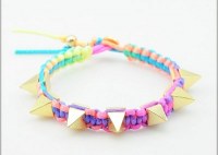Grossiste bracelet shamballa spike multicolors