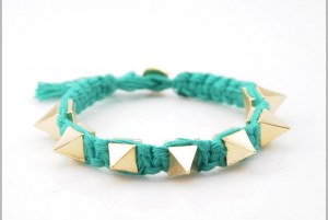 Grossiste bracelet shamballa spike coton