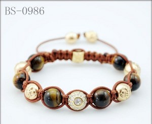 Grossiste bracelet shamballa eyes pearl agate cat's