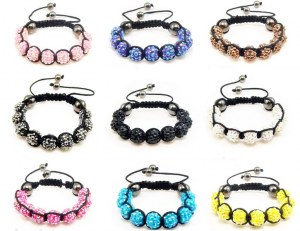 Lot bijoux shamballa - Bracelets - Colliers - Bagues - Boucles d'oreilles