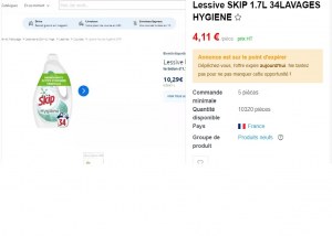 Lessive SKIP 1.7L 34LAVAGES HYGIENE