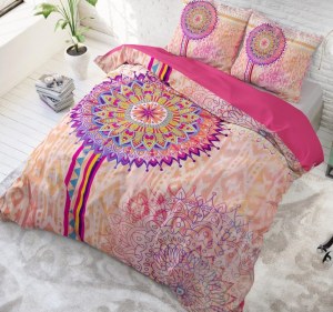 " Sofie " Set 2/3 pcs Parure de Lit 100% Coton Housse de Couette+Taie d'Oreiller 140-20...