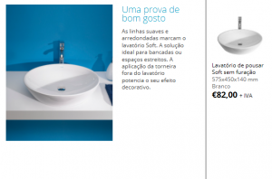 Vasque Sanitana Model Soft 575x450x140