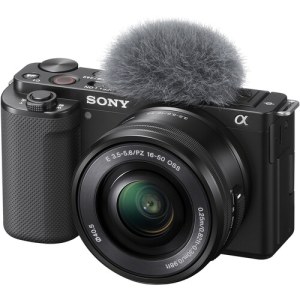 Sony ZV-E10 Mirrorless Camera with 16-50mm Lens and Basic Bundle (Black)